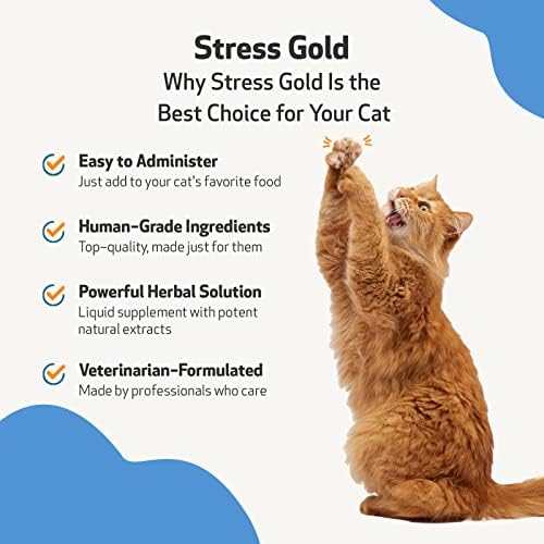 רווחת חיות מחמד-זהב מתח לחתולים-תמיכה טבעית להפגת מתחים גבוהה בחתולים-2 עוז