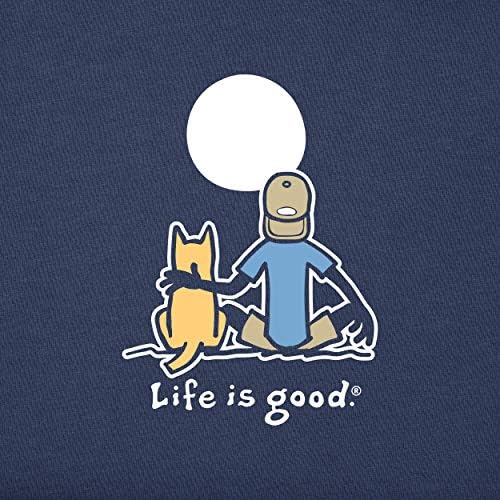 חיים הוא טוב גברים של בציר מגרסה גרפי חולצה ג ' ייק ורקטות ירח