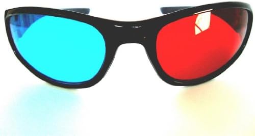 2 זוגות משקפיים אנגליף 3 ד כחול אדום מסגרת מלאה