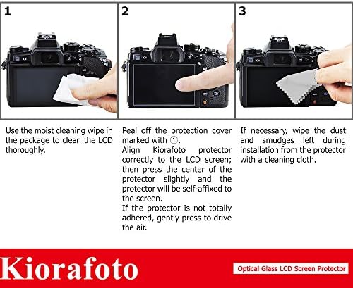 Kiorafoto 2 חבילה 2.5d / 9h / 0.01 מגן מסך LCD מזג זכוכית מזג אופטי + צריך לסך סרט חיית מחמד + נעל חמה כובע כיסוי