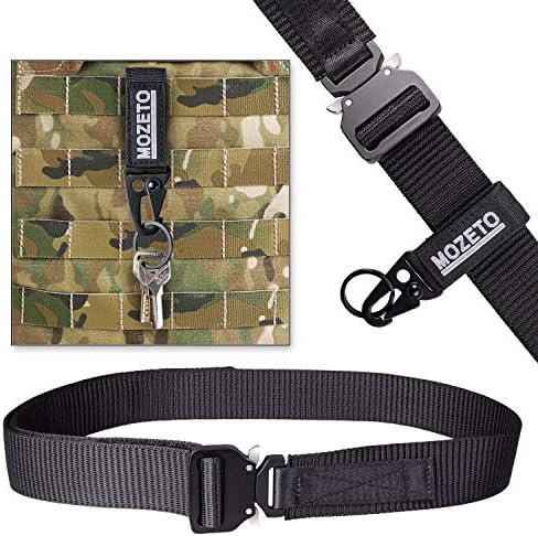 חגורות אקדח טקטיות של Mozeto לגברים מוסתרים נושאים Velco EDC חגורת המותניים ציד עם אבזם שחרור מהיר