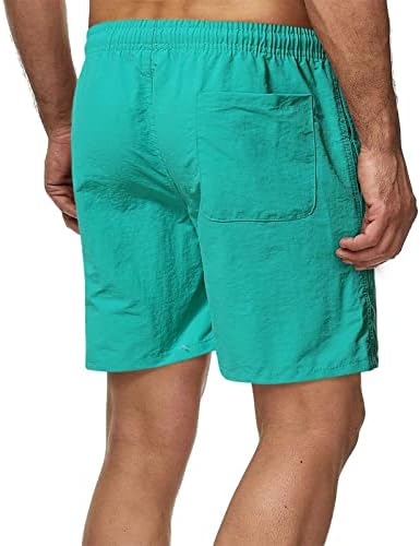 מכנסי ספורט לגברים מתאימים שרוך מכנסי חוף קיץ עם מותניים אלסטיים וכיסים מכנסי רכיבה ארוכים