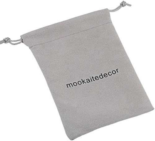 Mookaitedecor ריפוי קריסטלים צורת לב שחור סלע אבן חן אבן כיס צ'אקרה רייקי איזון 0.9 אינץ '