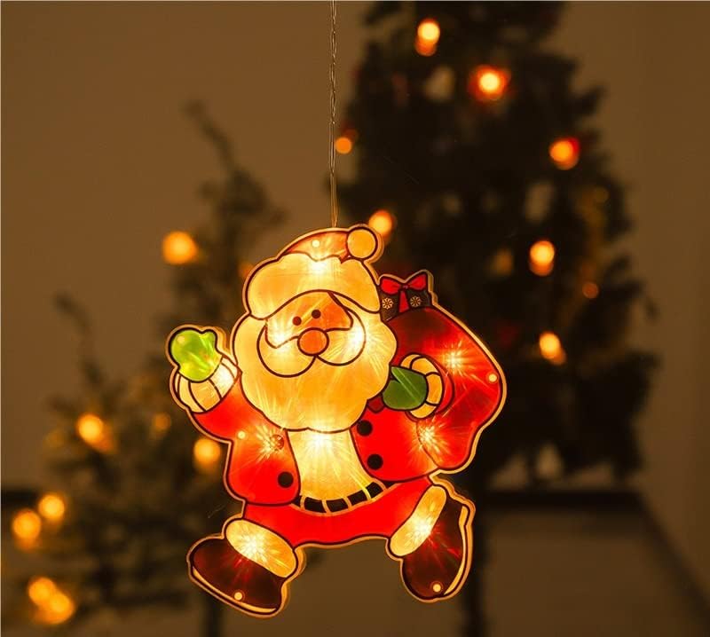 קישוטי חג המולד של קישוטי חג המולד מדבקת חלון חג המולד סנטה קלאוס שלג איש יניקה קישוט