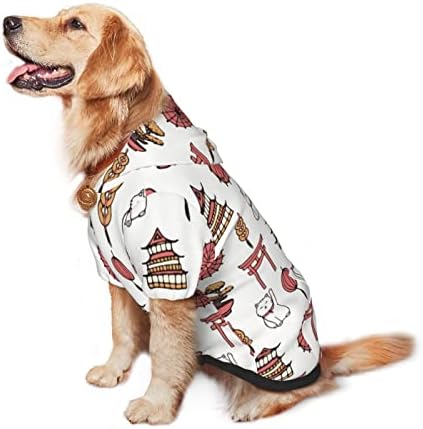 קפוצ'ון גדול של כלב יפני-חתול-טמפל-בונסאי סוודר בגדי חיות מחמד עם מעיל תלבושת חתולים רכים X