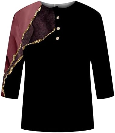 חולצה עליונה של קאפרי לבנות סתיו קיץ 3/4 בגדי שרוול אופנה צווארון צווארון גרפיון כלפי מעלה חולצה מזדמנת B8 B8