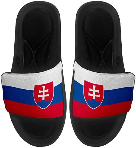 ExpressItbest מרופד סנדלים/שקופיות לגברים, נשים ונוער - דגל סלובקיה - דגל סלובקיה