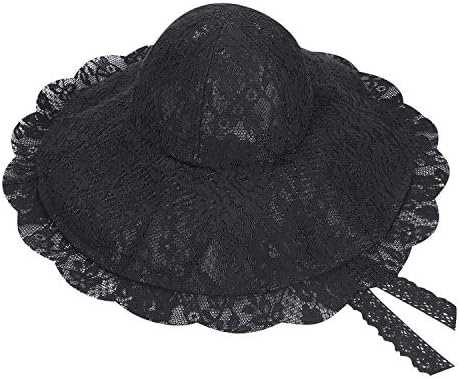 נשים רחבות שוליים תחרה כובע שמש כובע הגנה משקל קל משקל כובע תקליטון חוף כובע כנסיית תה כובע חתונה דרבי כובע