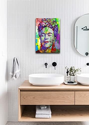 אמנות קיר פרה היילנד דפסת בד שחור לבן הדפסים פרה תפאורה של חווה בית אמבטיה באמבטיה תמונה לקיר נמתח ומסגרת