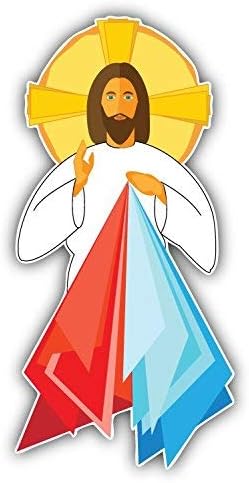 DG גרפיקה ישוע המשיח קדוש לב אלוהי מרסי דת דת אמנות 3 '' x 6 '' חלון מדבקה מדבקה ויניל כל משטח חלק
