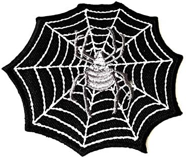 עכביש ברשת עכביש עכביש שחור אפור ז'קט טלאי אופנוען רוכב אופנוע ז'קט אפוד אפוד