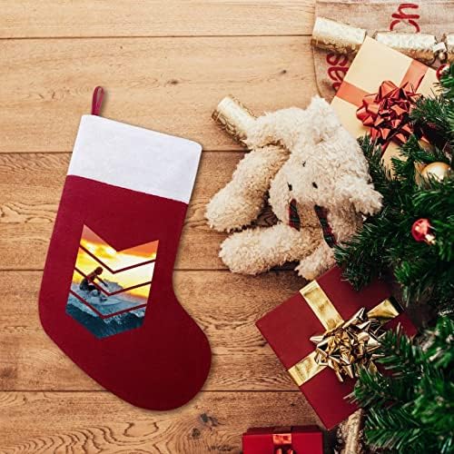 גולש זריחה גיאומטרית גרב חג המולד גרב עץ חג המולד גרביים תלויים עם קישוט שרוול קצר לפלאש למסיבת חג