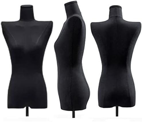 AMSXNOO צורת שמלת בובה נשית, גוף בובה שחור פלג גוף