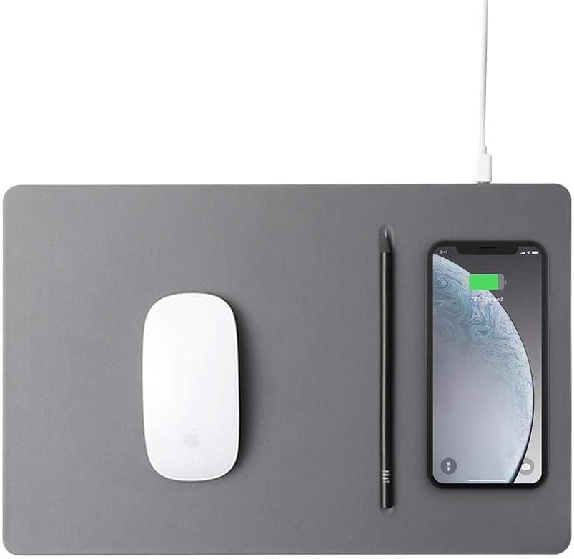 Pout - H3 Pro Qi Thare Wireless Coad Mat עבור MacBook, מחשב נייד ושולחן כתיבה - טעינה iPhone, AirPods,