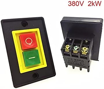 SVAPO 5PCS קלט/פלט עצירה מתג התחלה AC 380V 2KW AC-3 START WISS מתג כפתור ON/כיבוי QCS1, אדום/ירוק