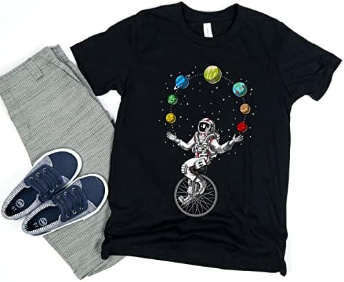 אסטרונאוט הטוטנות כוכבי לכת בחלל ילדים חולצה שמש מערכת בני טי חלל קוסמי חולצה גלקסי חולצות חלל בגדי חלל בגדים