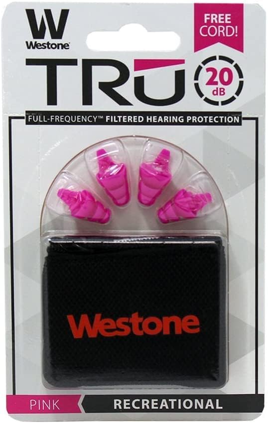 Westone Tru אוניברסלי WR20 לשימוש חוזר להגנת שמיעה מסנן טיפים אוזניים - 20 dB טכנולוגיית פילטר מתקדמת