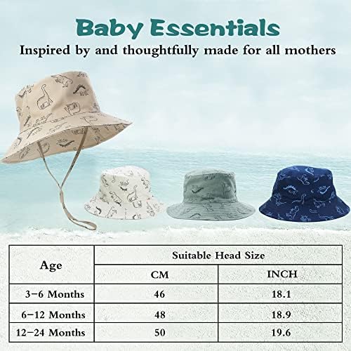 Uttpll כובע שמש כובע תינוק ילד ילד דלי כובע UPF 50+ הגנה מפני פעוט ילדים ילדים קיץ כובע חוף