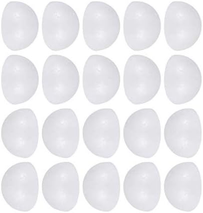 Sewacc 30 יחידות חצי כדור כדור קצף קצף לבן חצי כדורי קלקר חצי כדוריים עגולים למלאכות DIY קישוט לחתונה
