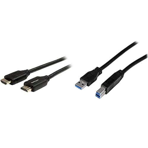 Startech.com 3ft Premium Certified HDMI 2.0 כבל עם Ethernet - מהירות גבוהה Ultra HD 4K 60Hz HDMI כבל HDR10 -