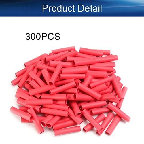 300 יחידות 30x5 ממ PE חום מכווץ צינורות, בטומשין 2: 1 גלישת חוט EVA אדומה, ערכת חוט כבלים חשמליים,