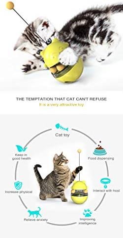 יצירת צעצועי כוס חתולים מזין איטי מזין אינטראקטיבי מטפלים במתקן מזון דולף רודף צעצועים לחתולים מקורה עם