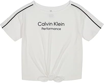 הופעה של קלווין קליין בנות עניבת שרוול קצר חולצה קדמית