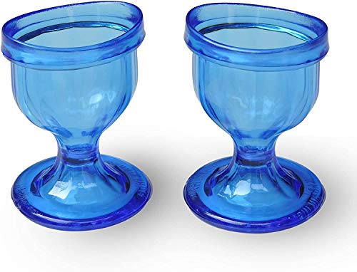 כוסות שטיפת עיניים בצבע כחול לצורך ניקוי עיניים יעיל - שפה בצורת עיניים, התאמה נוחה