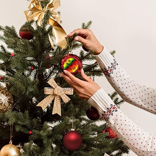 ראסטה קנבוס משאיר כדורי חג המולד קישוט אטום לקסמים עץ חג המולד קישוט תלוי