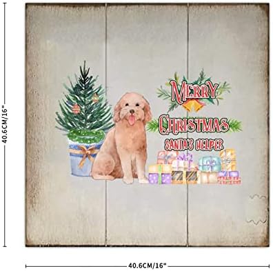 סגנון וינטג 'חג המולד מעץ מחמד מחמד כלב שמח חג מולד סנטה עזר חג המולד