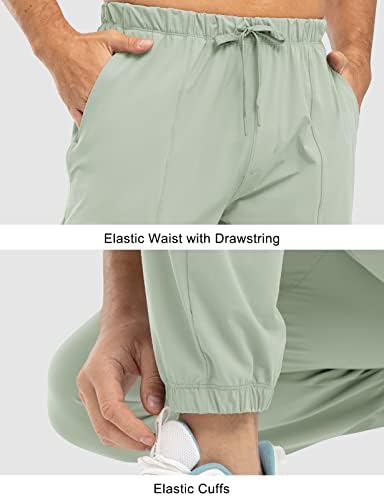 מכנסיים של גולף גולף לגברים של Rdruko מכנסיים מהיר מסלול יבש אימון מכנסי זיעה עם כיסי רוכסן