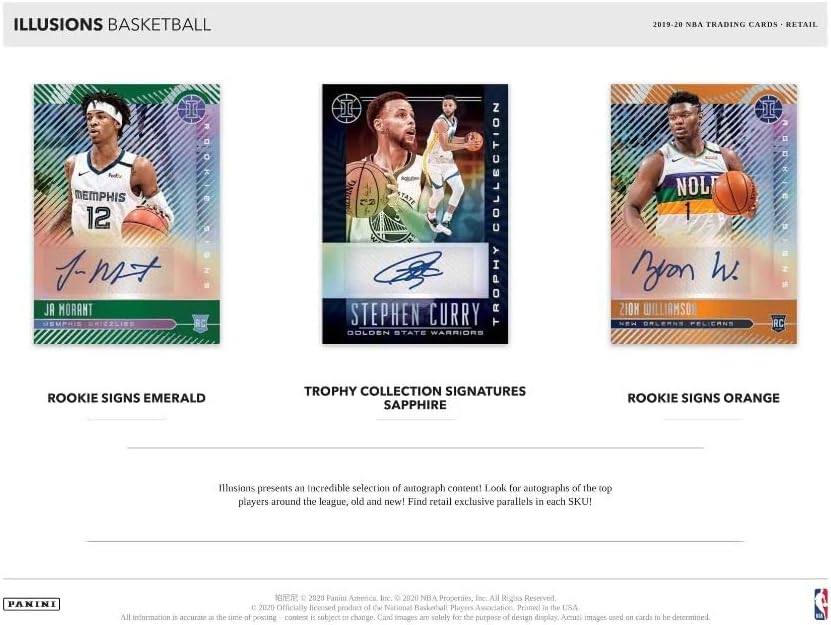 2019-20 אשליות פאניני NBA מפעל אטום תיבת כדורסל אטומה עם כרטיסי טירון סהכ.