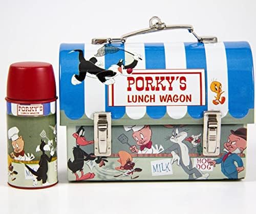 עגלת ארוחת צהריים של Hallmark for Porky Perky Looney Tunes 2004 סט קישוט לחג המולד של ארוחת הצהריים