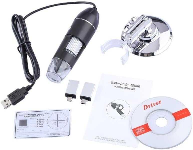 ערכת אביזרי מיקרוסקופ SDLSH מצלמת הכנת שקופיות מיקרוסקופ דיגיטלי 1600X להלחמת LED מגדלת זום מצלמת