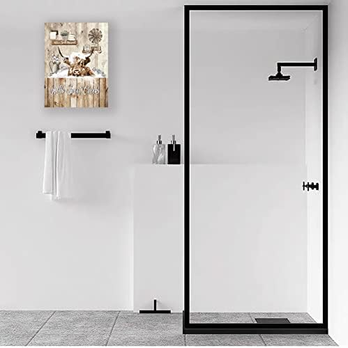 מצחיק פרה פרה אמבטיה אמנות אמנות פרה כפרית תמונות אמבטיה עיצוב קיר בית חווה בד פרה בד הדפסים ציור כפרי