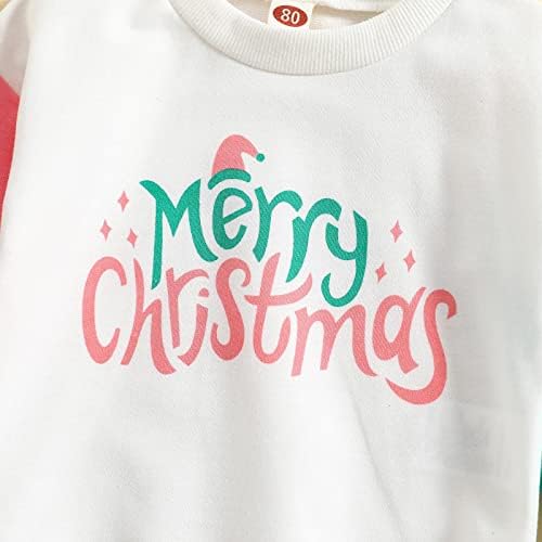 פעוטות תינוקות בנות בנות חג המולד של שרוול ארוך הדפסי מכתב סוודר צמרות פעוטות גרפיות בנים