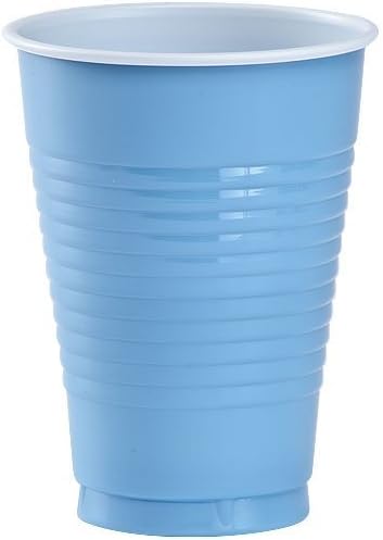מידות המפלגה כוסות צד פלסטיק-12 אונקיות / כחול בהיר / חבילה של 20 כוסות, 20 ספירה