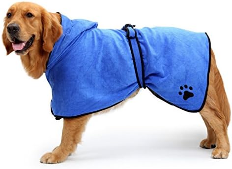 בונאוון כלב קל ללבוש כלב מגבת בפאר רך מיקרופייבר לחיות מחמד חלוק סופר סופג עם מותניים חגורה