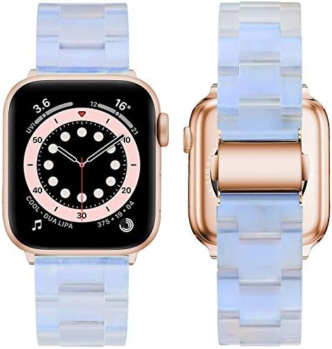 Ygtiecs שרף שרף שעון Apple Watch לגברים נשים, סופר קל משקל, נוח, תואם לפס שעון Apple 38 ממ 40 ממ 41 ממ, אופנתי