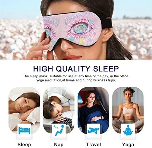 KIGAI מסיכת עיניים שינה לגברים נשים חסימות קלילות לילה ישן כיסוי עיניים עם רצועה מתכווננת רכה