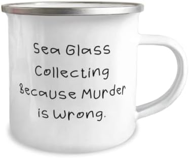 מתנות איסוף זכוכית ים שימושית, איסוף זכוכית ים מכיוון שרצח הוא, זכוכית ים אוספת ספל קמפר 12 של חברים, הווה,