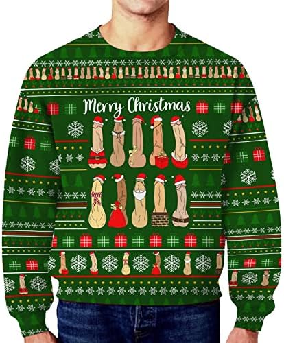 קתלם חג המולד חולצות לגברים מכוער חג המולד סווטשירט מצחיק עיצוב בסוודרים סוודר חג המולד מסיבת חג