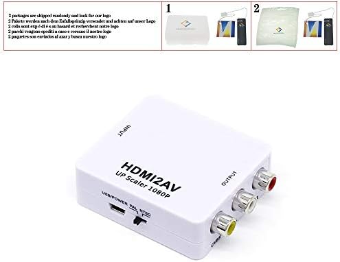 HDMI ל- AV SCALER מתאם HD HD VIDEO CONVERTER BOX HDMI ל- RCA AV/CVSB L/R וידאו 1080p HDMI2AV תומך ב- NTSC PAL,