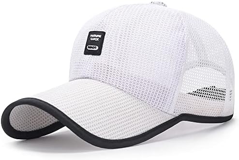 EZ-JOLAN UNISISEX רשת חיצונית כובע בייסבול קיץ נושם שוליים ארוכים כובע כובע משאית