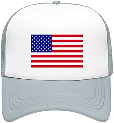 יוניסקס אמריקאי דגל בייסבול כובע אופנתי ארהב דגל טלאי רשת שמש כובע לגברים נשים נהג משאית ספורט כובע