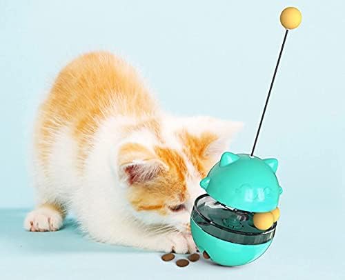 מזון לחתול צעצועים לחתולים מתקן מזון לחתולים טפלו צעצועים לחתול צעצוע מאזן כדור חתול איטי מזין אינטראקטיבי