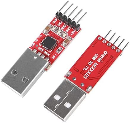 Almocn 5pcs CP2102 USB 2.0 למודול TTL מודול ממיר סדרתי מודול USB להורדת TTL עם כבל עבור Arduino