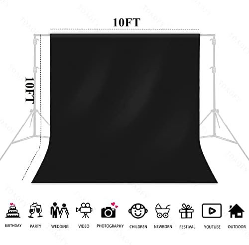 רקע צילום שחור 10 על 10 רגל, רקע רקע שחור לצילום שחור תא צילום רקע מתקפל שחור מסך וילון רקע קליפים למסיבה