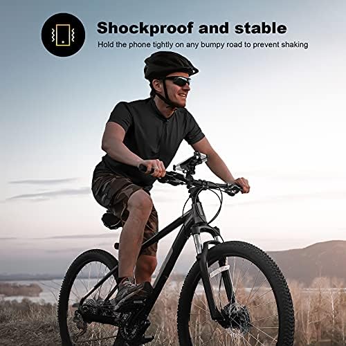 חדש אופני טלפון הר עם נירוסטה מהדק זרועות אנטי לנער ויציב 360 סיבוב אופניים אבזרים / אופני טלפון מחזיק