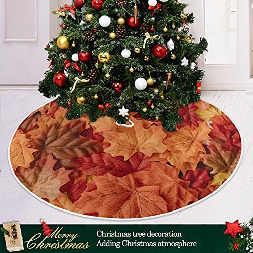 יום חג ההודיה שמח משאיר חצאית עץ חג המולד 36 אינץ '/48 אינץ' תפאורה ביתית לחצאית עץ חג המולד לחצאית לחג